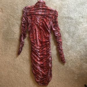 Mesh ruched dress + under garment